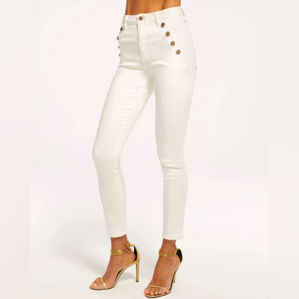 Ramy Brook Helena High-Rise Skinny Jean Ivory size 28